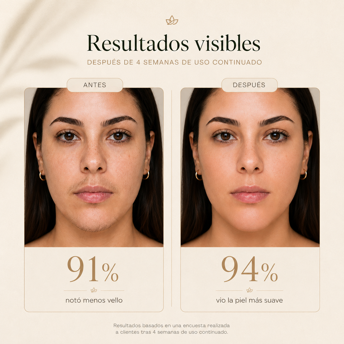 Aceite Reductor de Vello Facial — Fórmula 100% Natural