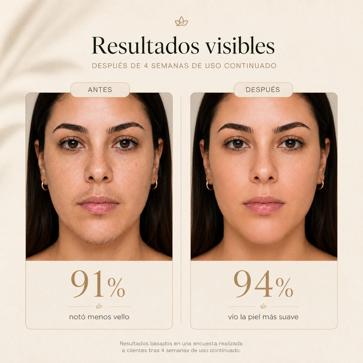 Aceite Reductor de Vello Facial — Fórmula 100% Natural